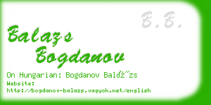 balazs bogdanov business card